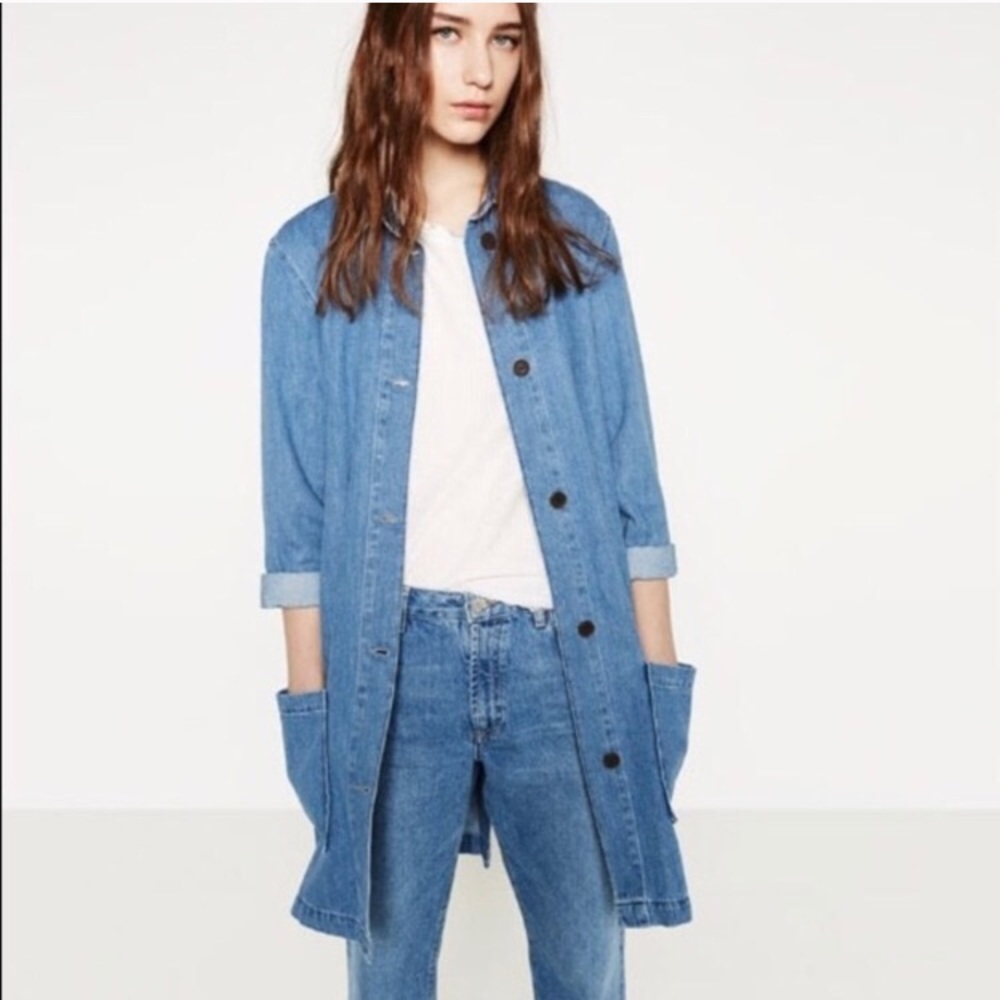 Zara Denim Frock Coat