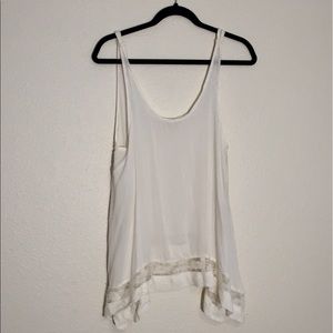 Free People Flowy White Tank