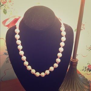 Pearl ribbon necklace