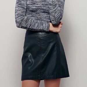 Free People Vegan Leather Miniskirt