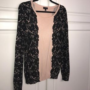 Pink and black sweater