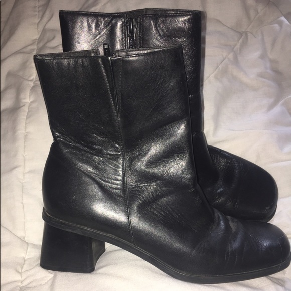 Naturalizer Shoes Naturalizer Leather Zip Boots With Heel Poshmark