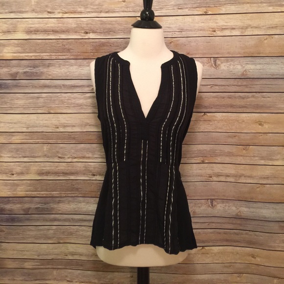 Anthropologie Tops - Anthropologie Deletta Black Top