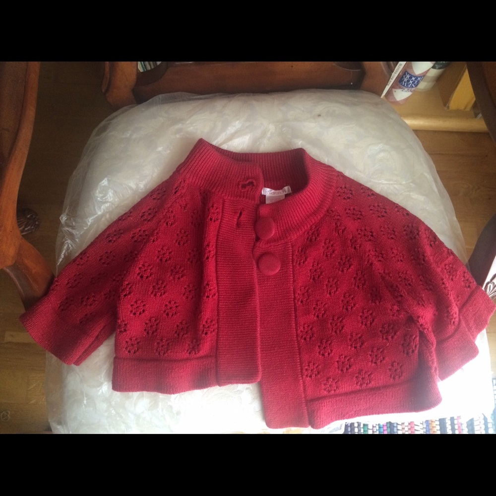 Sparkly Red Sweater Cover Up