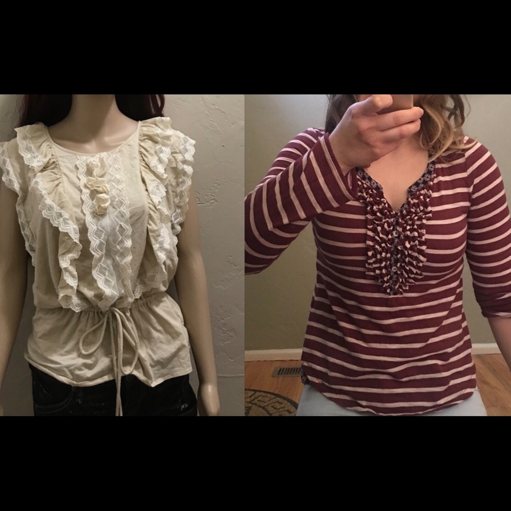2 Anthropologie Top Bundle