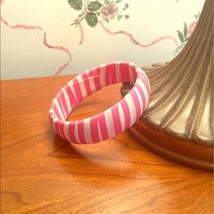 Pink ribbon bangle bracelet