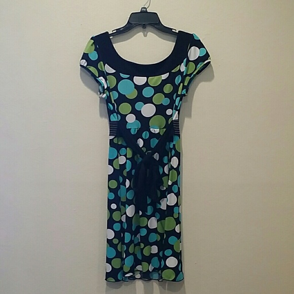 Polka dot baby doll like dress with tie in back - Picture 2 of 4