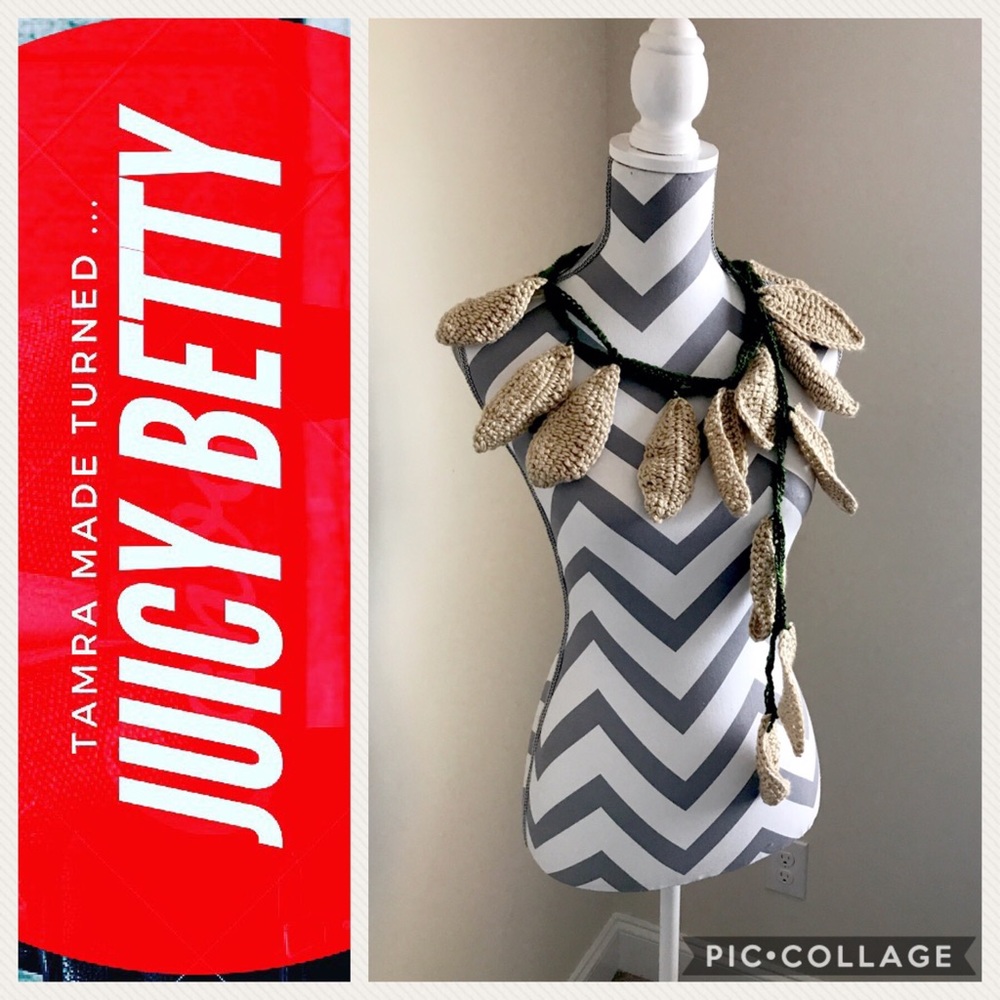 Taupe and Green Accessory Scarf