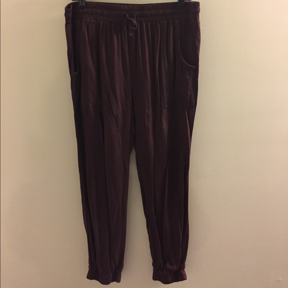 Burgundy American Eagle Jogger Pants