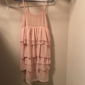 Pink multi-tiered dress