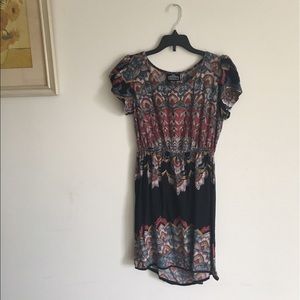 Earth tone sun dress with open back