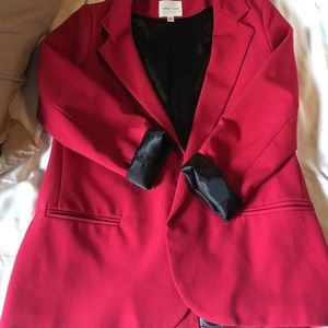 Silence + Noise red/black blazer, Small
