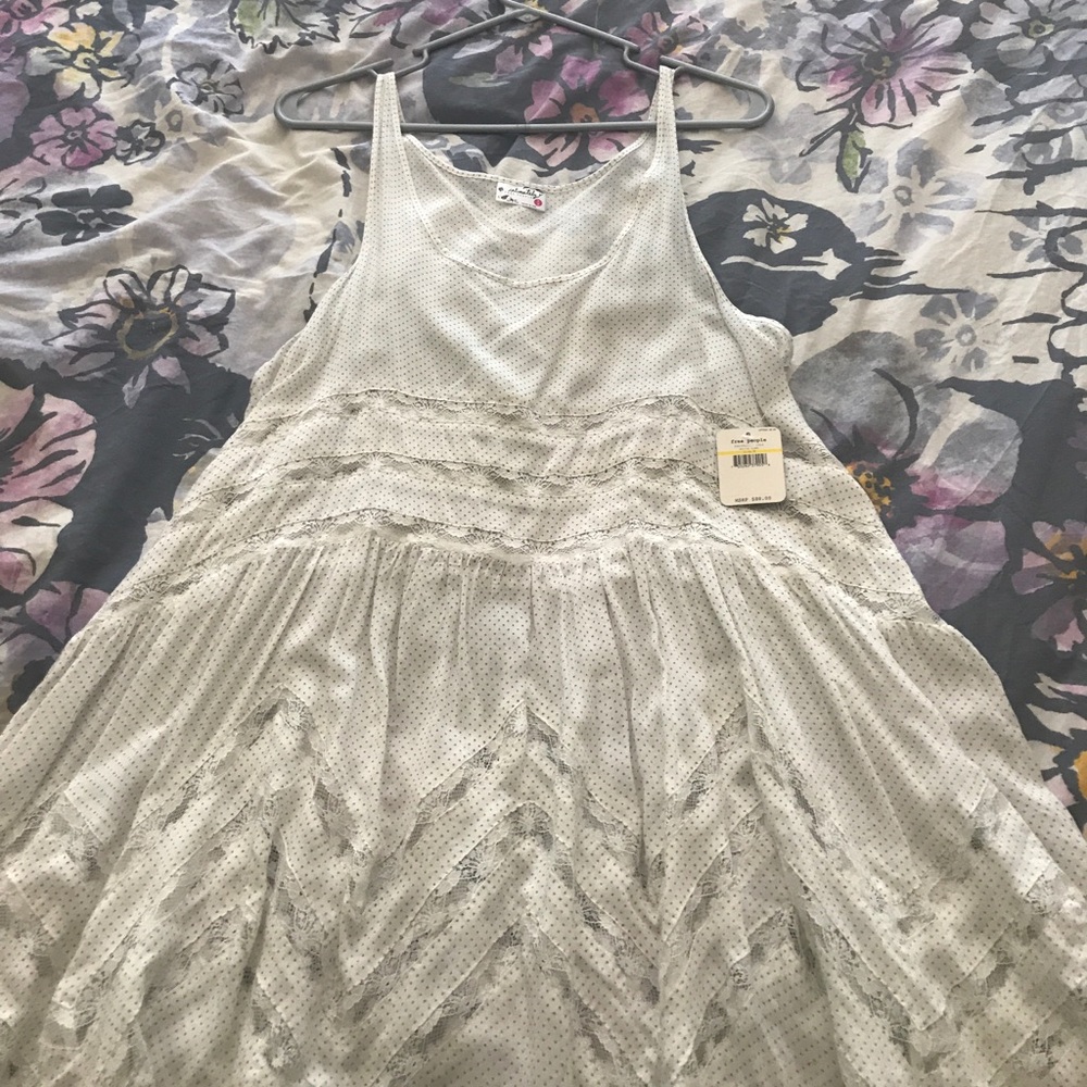 Free People Lace and Voile Trapeze Dress