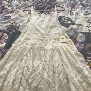 Free People Lace and Voile Trapeze Dress