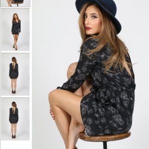 Jessie James Decker/ Kittenish Black Floral dress