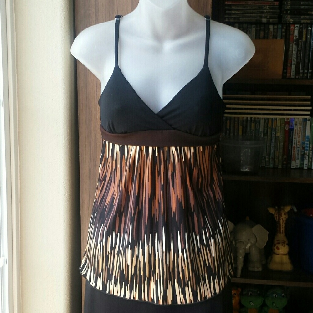 Fleurish sexy brown tank top