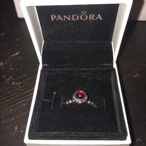 Pandora January Garnet Ring