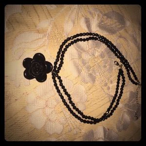 Black beaded necklace