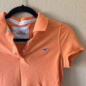 Hollister "So Cal Stretch" Orange Polo - Small