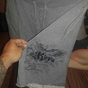 Gray kirra shorts large. Blue old navy shorts lg