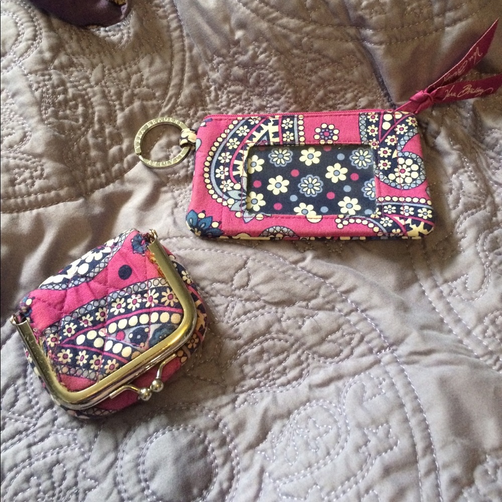 Vera bradley ID holder and small pouch