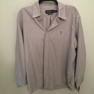 🚨25% OFF🚨Heathered grey blue RL button down