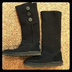 UGG brand black sweater boots size 8