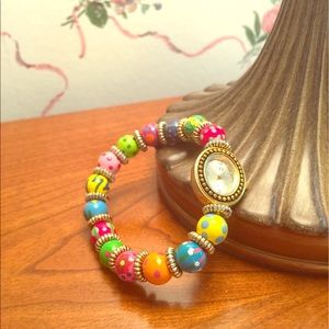 Angela Moore beaded watch