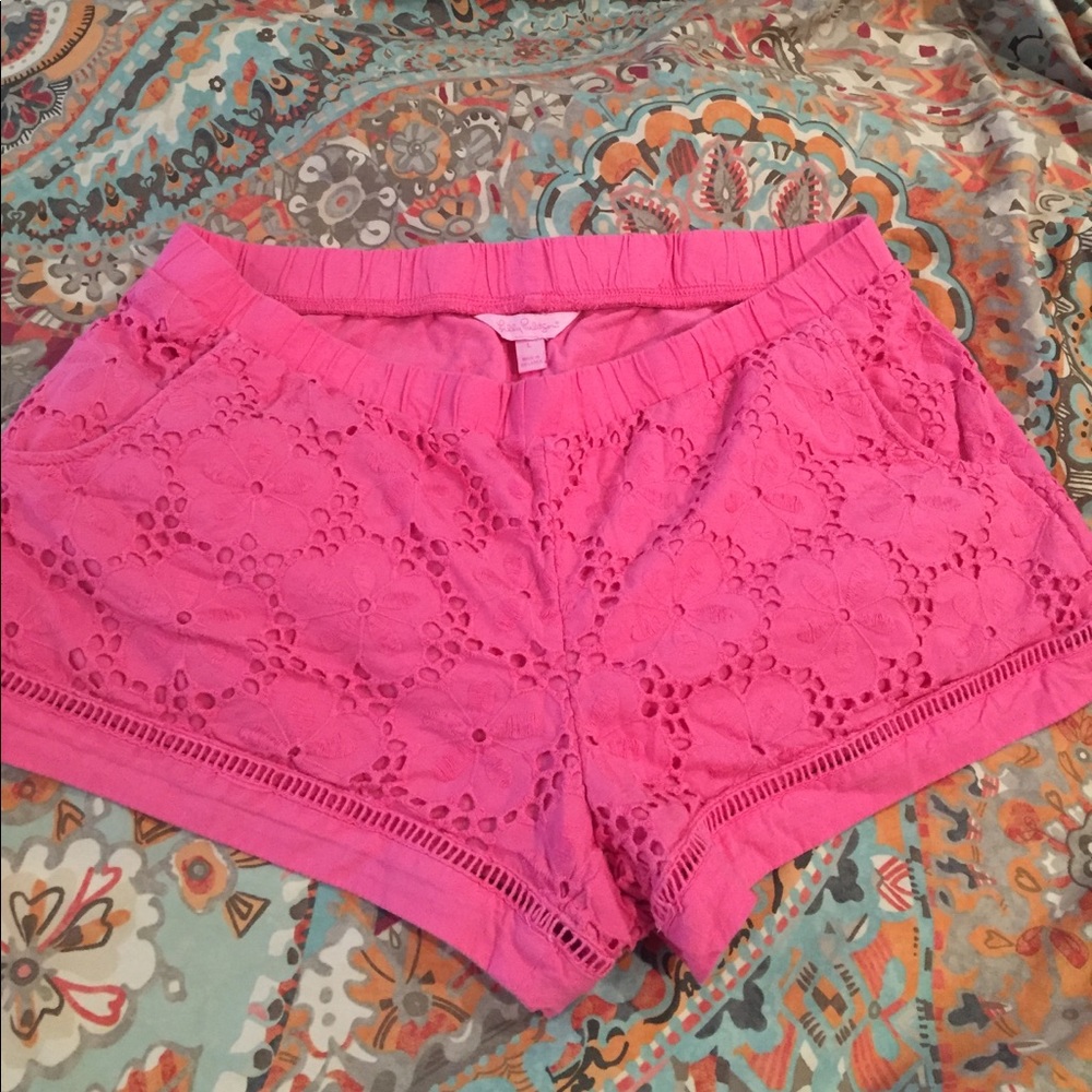 Lilly Pulitzer Lace Shorts (Sz L)