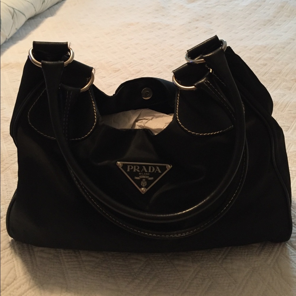 Prada Tessuto Moon Shoulder Bag