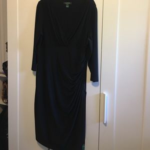 Worn once Lauren v neck, empire waist, 3/4 sleeve