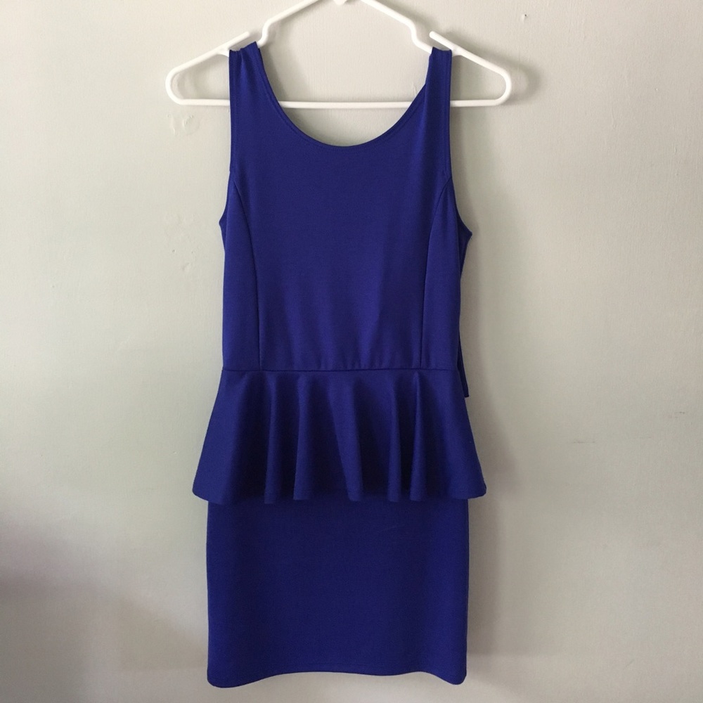 NEW Blue/Purple Peplum Dress