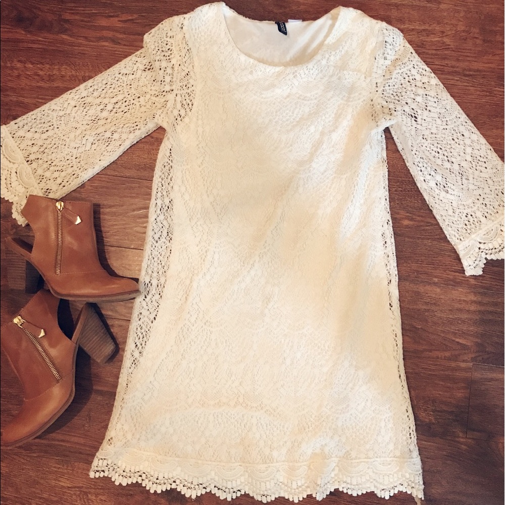 H&M white lace dress