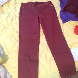 Maroon skinny pant