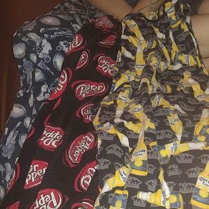 3 large pajama pants 2 xl shorts