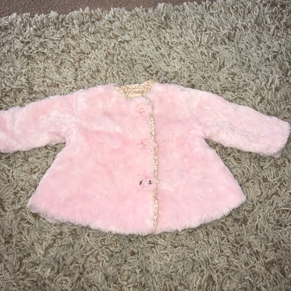 Baby 24 months pink fur jacket