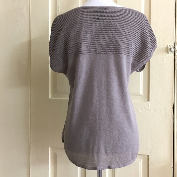 Ann Taylor Taupe Short Sleeve Knit Tee (M) - Picture 6 of 8
