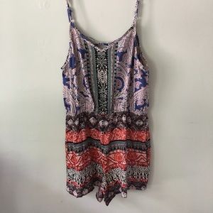 Printed Summer Romper with Pockets
