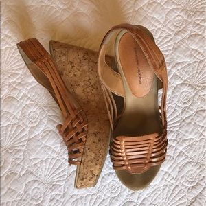 Chinese Laundry Nude Wedges - leather upper