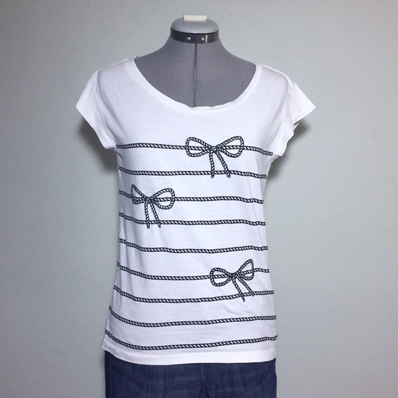 GAP Tops - Bundle for $5 GAP Black & White Bow Dressy T-Shirt