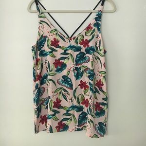 Topshop Tropical Strappy Top