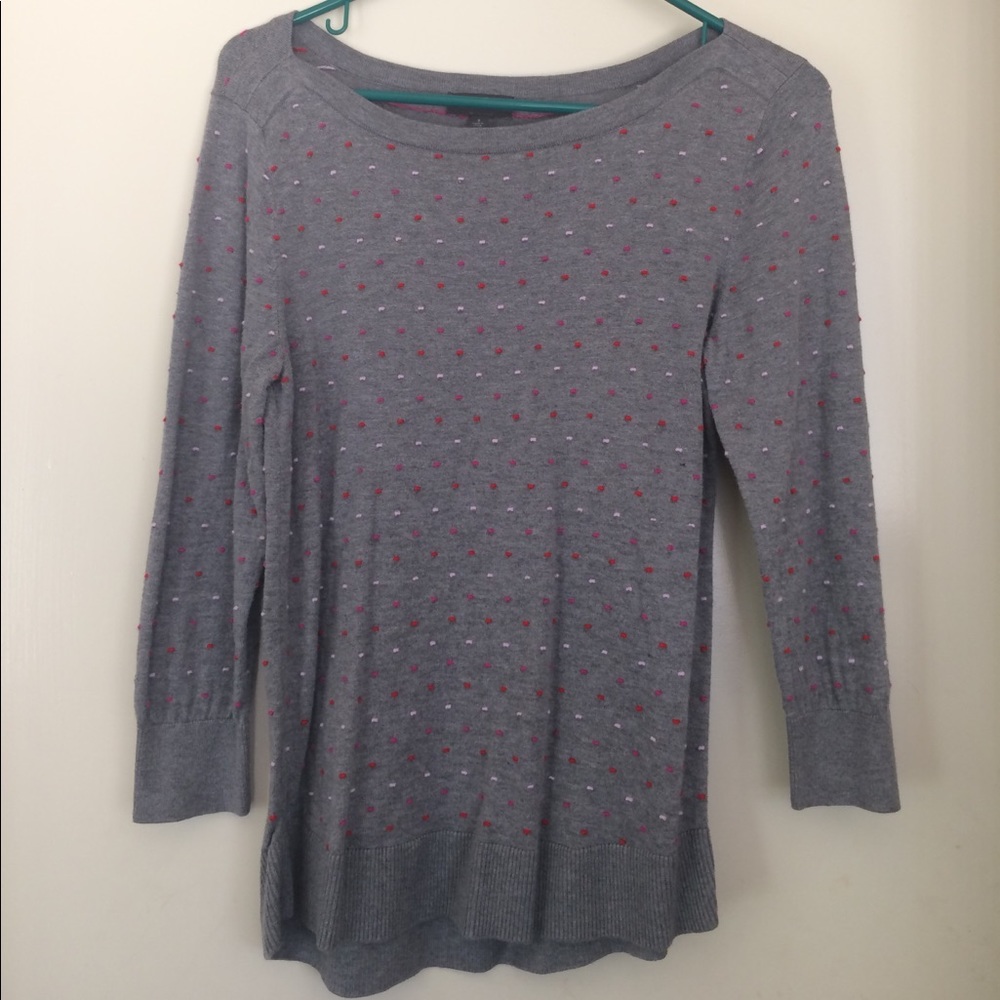 The Limited Long Sleeve Polka Dot Sweater