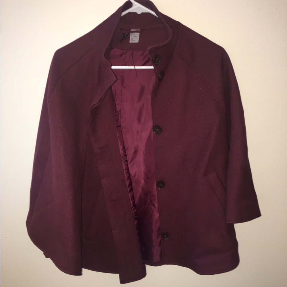 Burgundy Flow-Over Jacket