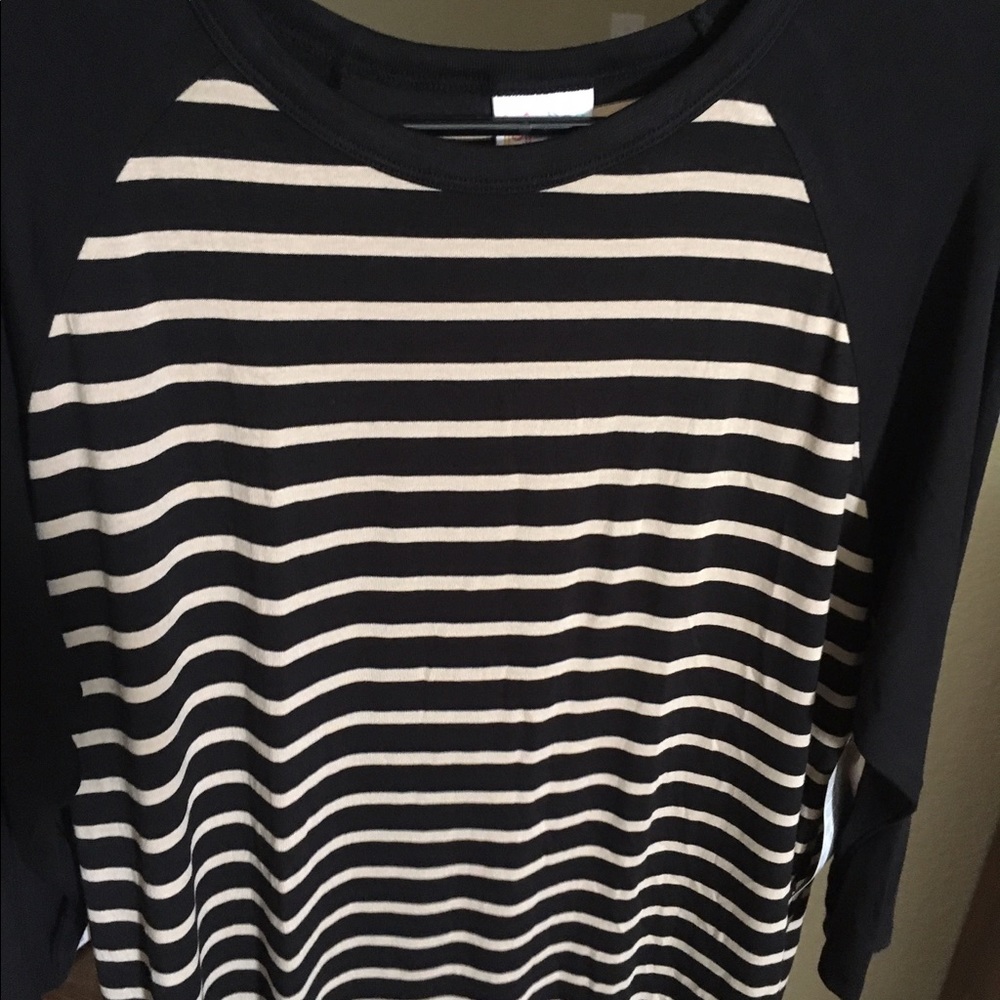 XL nwt lularoe Black and Tan stripes Randy