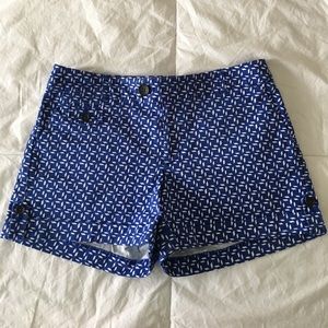 Banana Republic Blue Patterned Shorts: Size 2