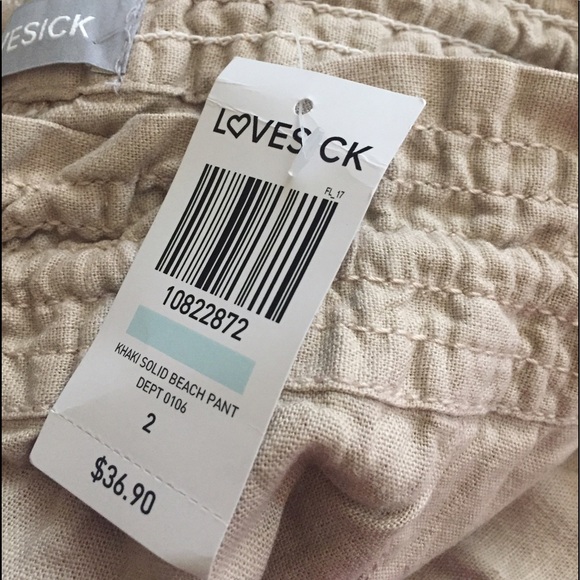 *LAST MARKDOWN*  LOVESICK BEACH PANT PRICE IS FIRM - Picture 2 of 3