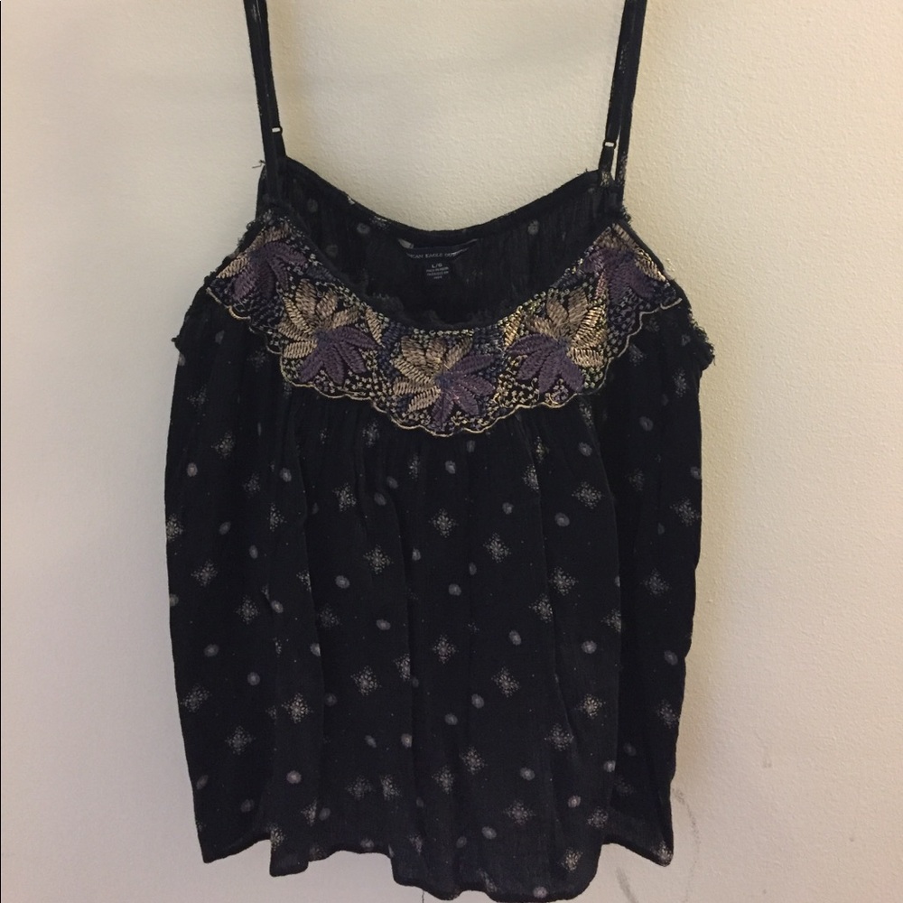 American Eagle Embroidered Tank Top