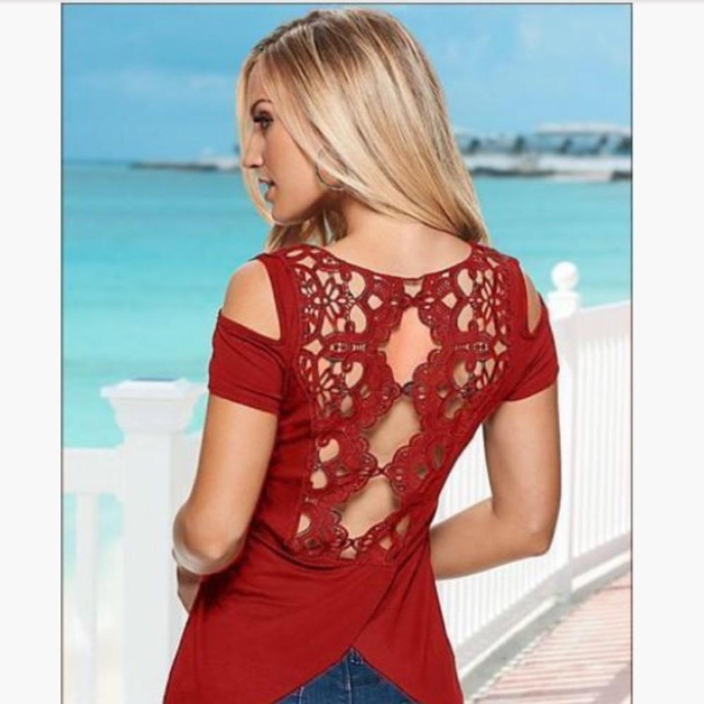 New🌺Cold Shoulder Blouse - Picture 3 of 5