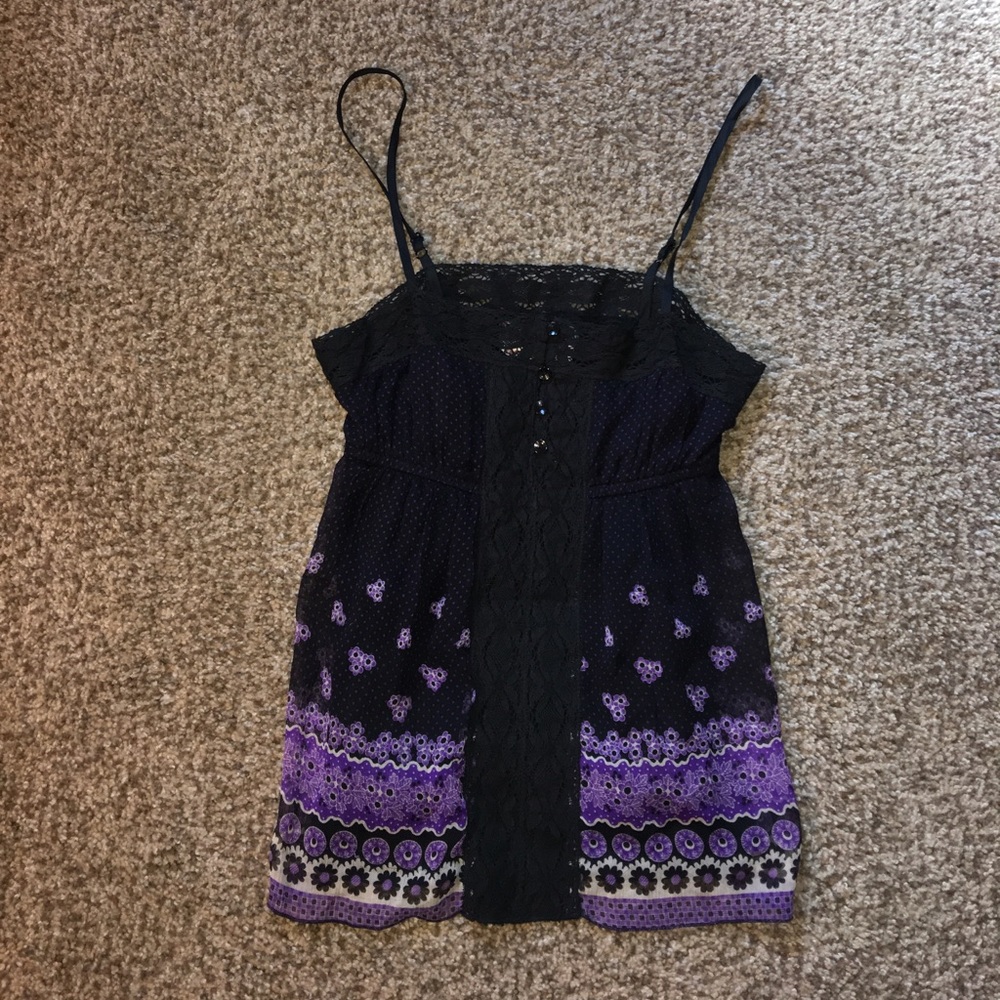 Free People  lace trim cami