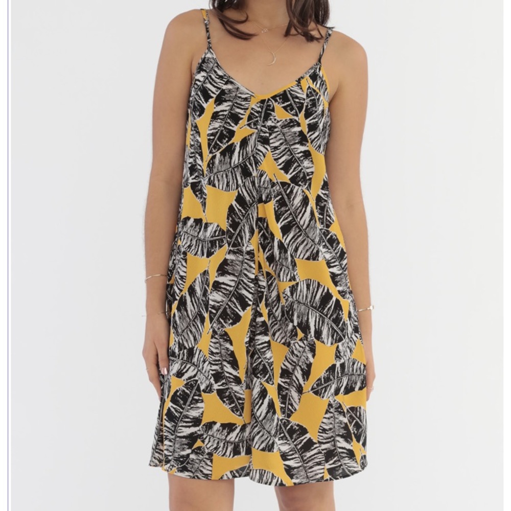 CONTEMPORARY TROPICAL PRINT EVERYDAY SLIP DRESS S
